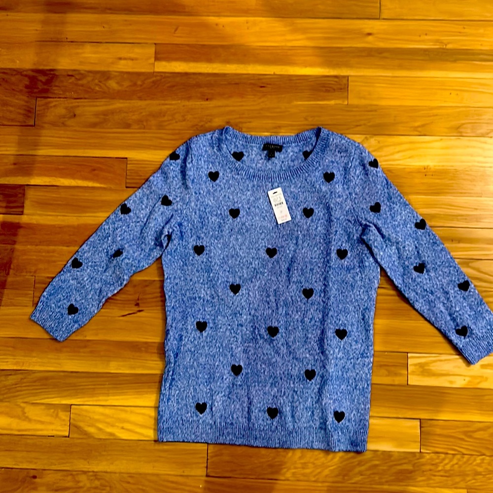 Brand New With Tags!! Talbots heart sweater. Size petite